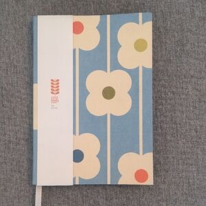 Orla Kiely Blue Floral Notebook A5 Journal Flowers Cloth Cover
